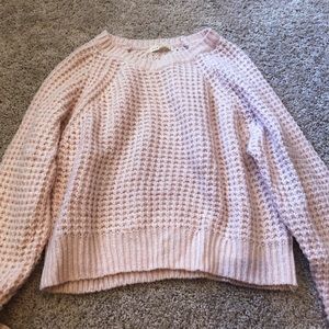 baby pink knit sweater